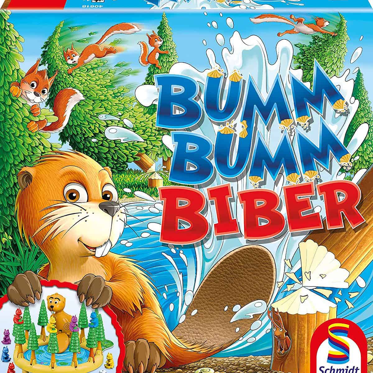 Schmidt Spiele 40618 Bumm Bumm Biber 3D Action Kinderspiel