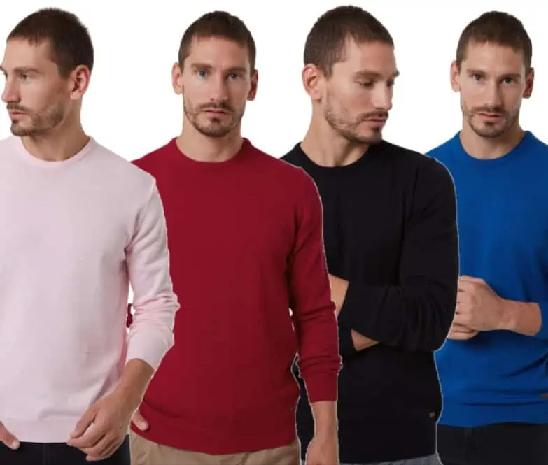 AUDEN CAVILL Herren Rundhals-Sweater 3 Stück (14 Farben, Gr. S bis 3XL) für 33,33 € inkl. Versand