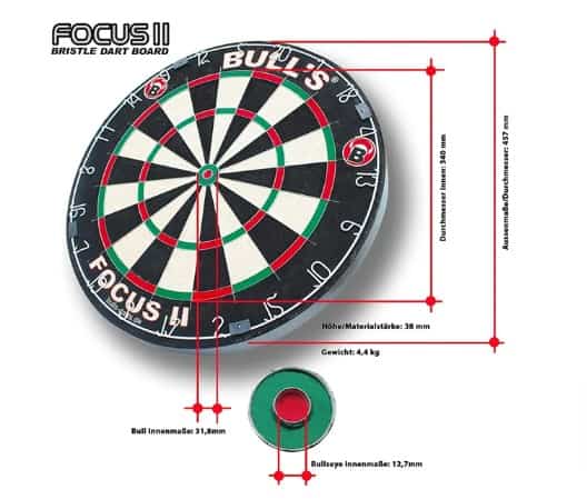 Bull S Dartboard Focus Ii Bristle Dart Board Online Kaufen Bei Intersport