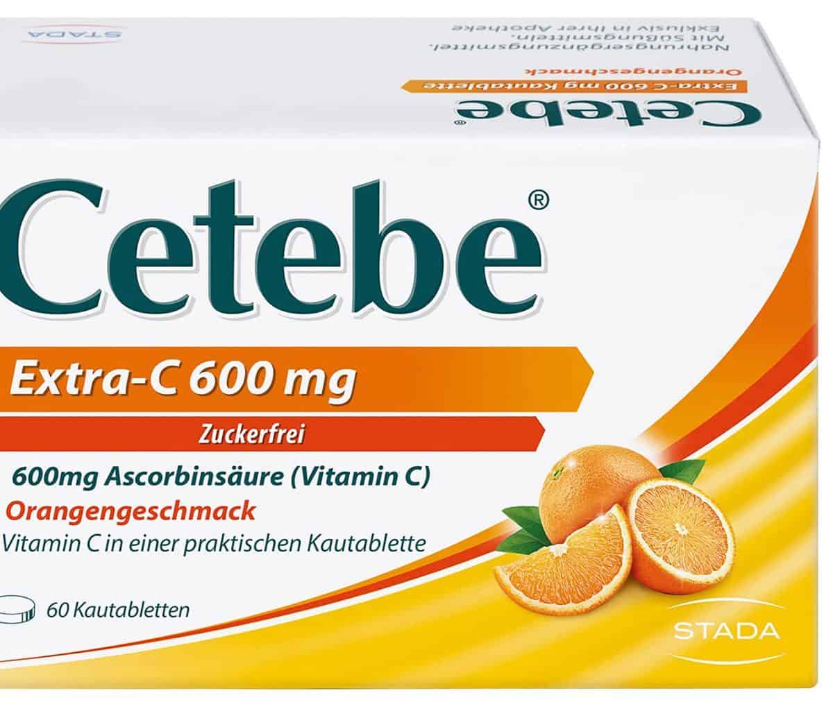 Cetebe Extra C 600 Mg Nahrungsergaenzungsmittel Mit Hochdosiertem Vitamin C Ascorbinsaeure Mit Or