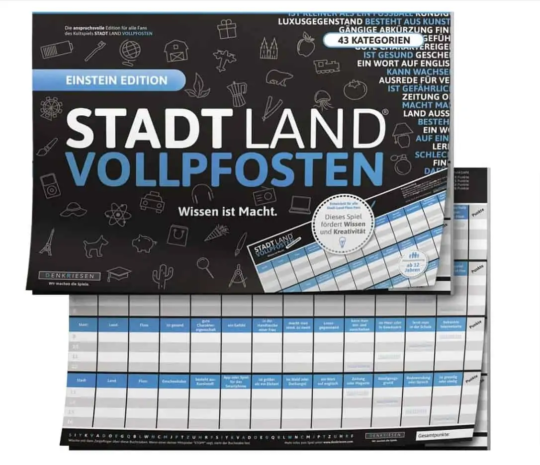 Stadt Land VOLLPFOSTEN® Einstein Edition für 9,99 € inkl. Prime-Versand (statt 14,88 €)