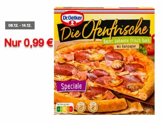 Kaufland: versch. Dr. Oetker Ofenfrische Pizza für je 0,99€