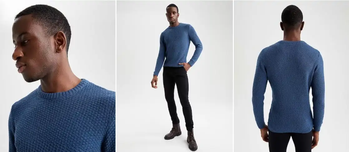 DeFacto Pullover in Blau Gr. XS bis 3XL für 12,83 € inkl. Versand statt 29,70 €