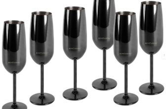 Echtwerk Champagnerglas 6er Set aus Edelstahl