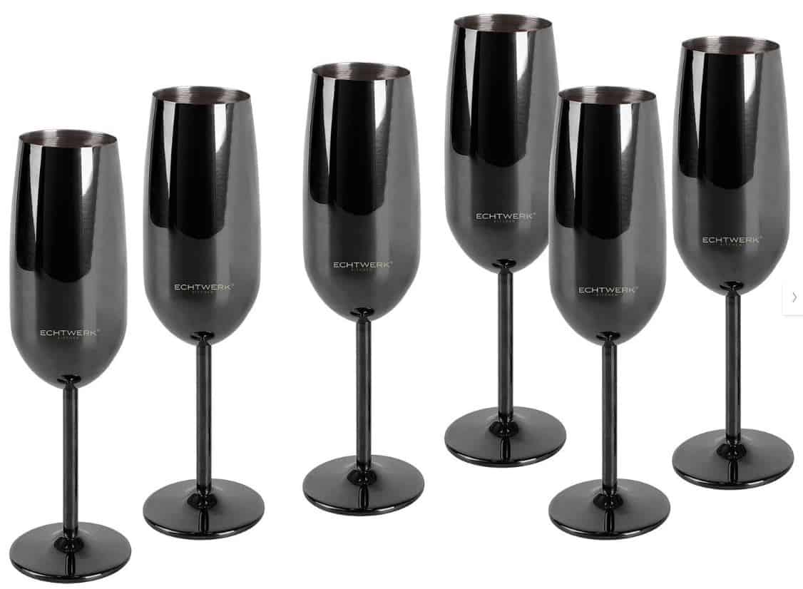 Echtwerk Champagnerglas 6Er Set Aus Edelstahl