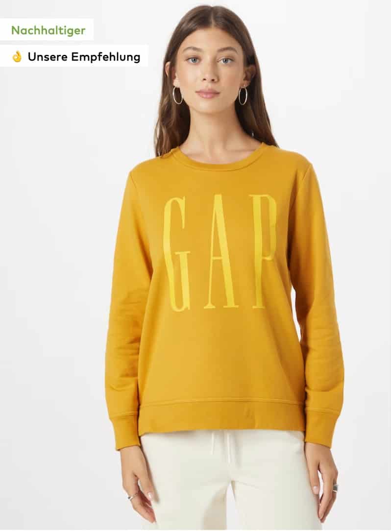 Gap Sweatshirt In Gelb Senf About You