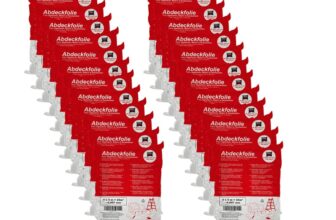 GREAT ART® Abdeckfolie – 20 x 4 x 5 m Folie Abdeckplane HDPE Leichtplane Transparent Maler Plane Recyclebar fuer Moebel und Flaechen im Innenbereich 7mµ 20 x 20qm Amazon de Baumarkt