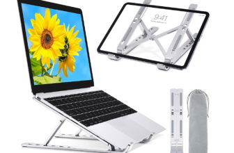 Glangeh Laptop Staender Hoehenverstellbar Tragbar Faltbar Laptop Stand Aluminium Laptopstaender mit B