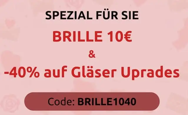 Firmoo: Brillengestelle für 10,00 € + 40 % Rabatt auf Gläser