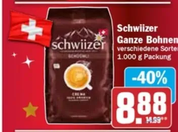 HIT Märkte ab 19.12.2022: Schüümli Bohnenkaffee versch. Sorten 1 kg für 6,88 €