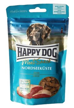 Happy Dog 60699 Meat Snack Nordseekueste Leckerli fuer Sensible Hunde aus getrocknetem Entenfleisc