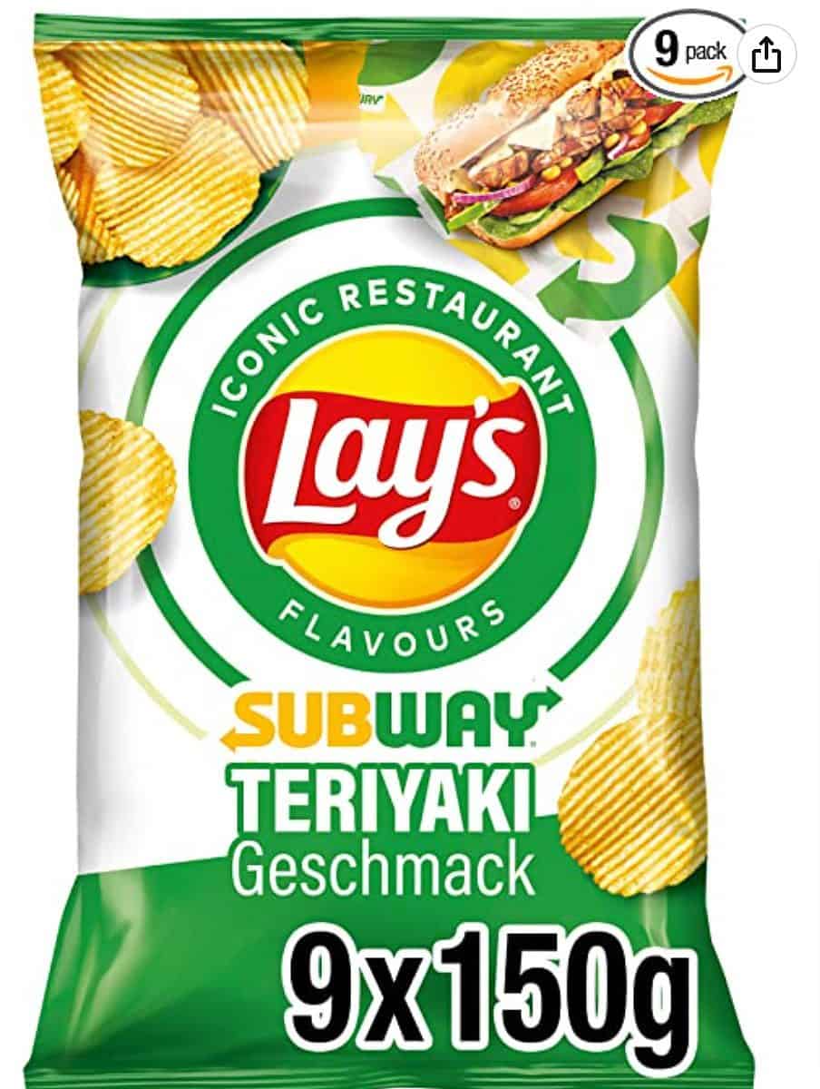 Lays Subway Chicken Terriyaki Knusprig Gewuerzte Kartoffelchips Fuer Eine Gelungene Party 9 X 150