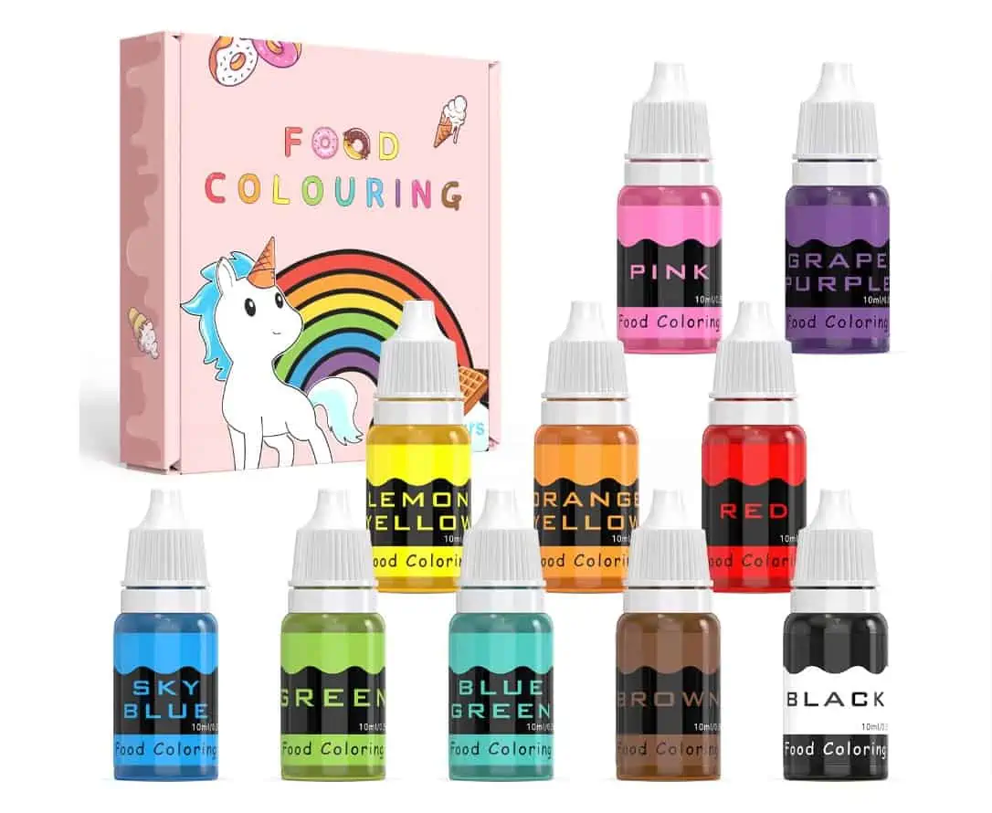 Lebensmittelfarbe flüssig 10ml×10 Farben ab 5,75 € inkl. Versand (statt 10,99 €)