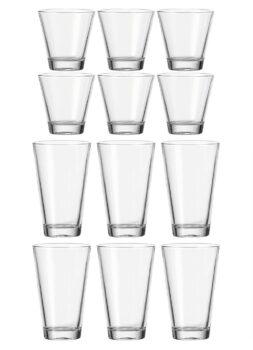 Leonardo Ciao Trink Glas Trink Becher aus Glas spuelmaschinengeeignete Wasser Glaeser 12er Set 215