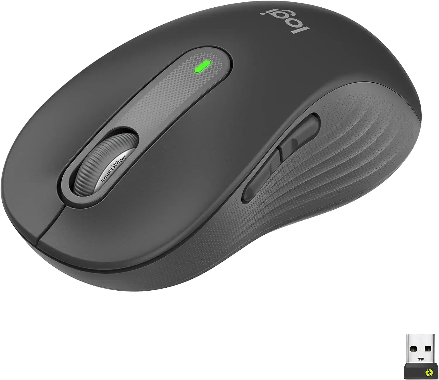 Logitech Signature M650 L Kabellose Maus In Grau (Für Große Hände, Leise Klicks, Anpassbare Seitentasten, Bluetooth)