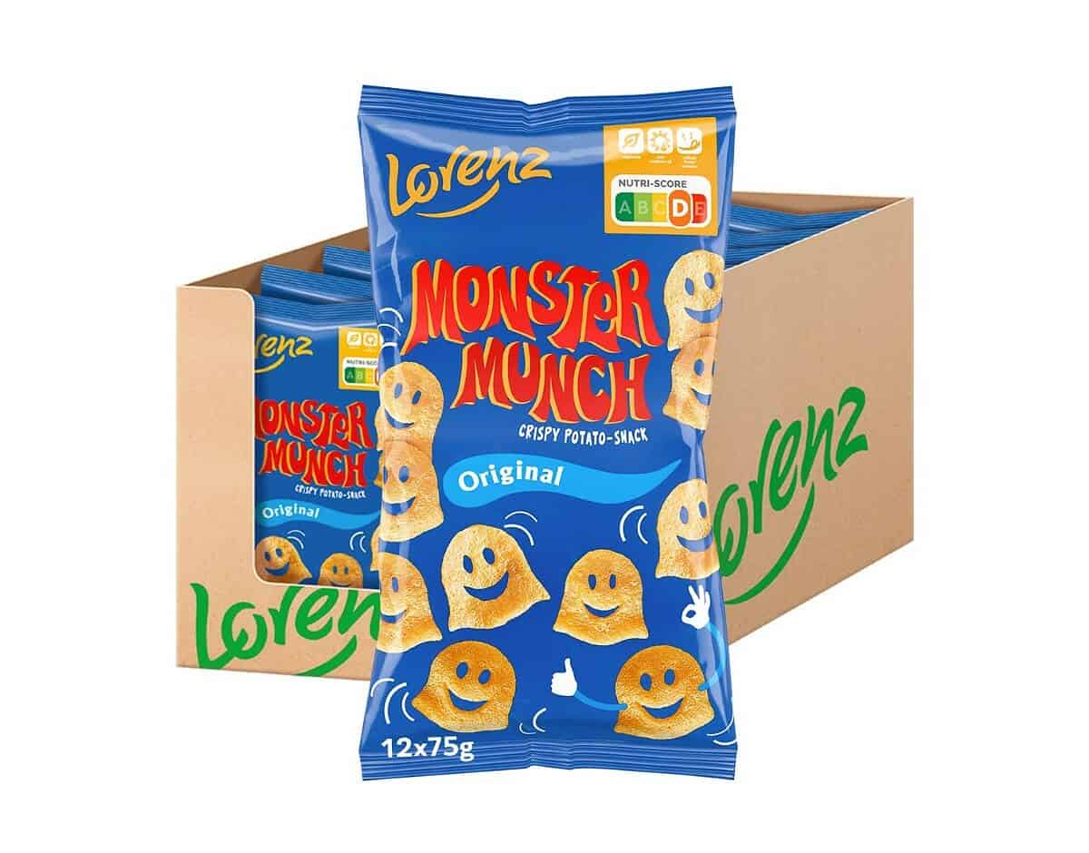 Lorenz Snack World Monster Munch Original 12Er Pack 12 X 75 G 900 G Amazon.de Lebensmittel