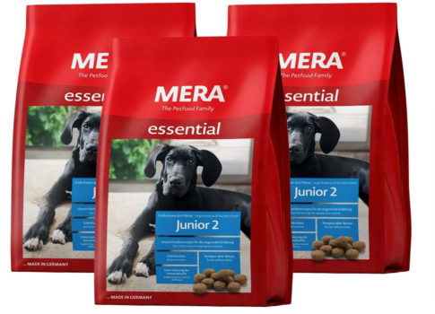 MERA Essential Junior 2 Hundefutter trocken fuer Junghunde Trockenfutter mit Gefluegel Protein gesu