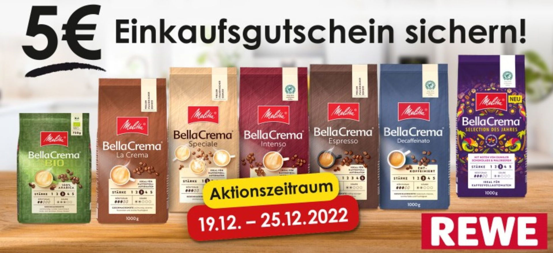 REWE 2x Melitta Bella Crema kaufen und 5,00 € Gutschein bekommen