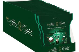 NESTLE AFTER EIGHT Weihnachtskugeln Pralinen aus dunkler Schokolade mit Minzfuellung 15er Pack 15