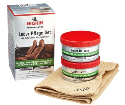 NIGRIN Performance Leder Pflege pflegt mit natuerlichen Oelen und Wachsen farbauffrischend 2x250ml