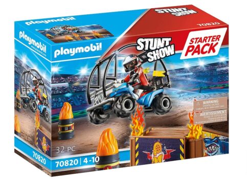 PLAYMOBIL Stuntshow 70820 Starter Pack Stuntshow Quad mit Feuerrampe Spielzeug fuer Kinder ab 4 Jahren Amazon de Spielzeug