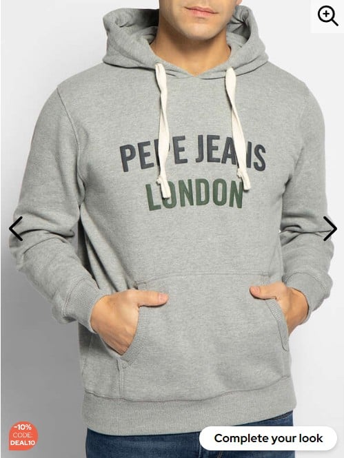 Pepe Jeans Hoodie Nevito Grau Dress For Less