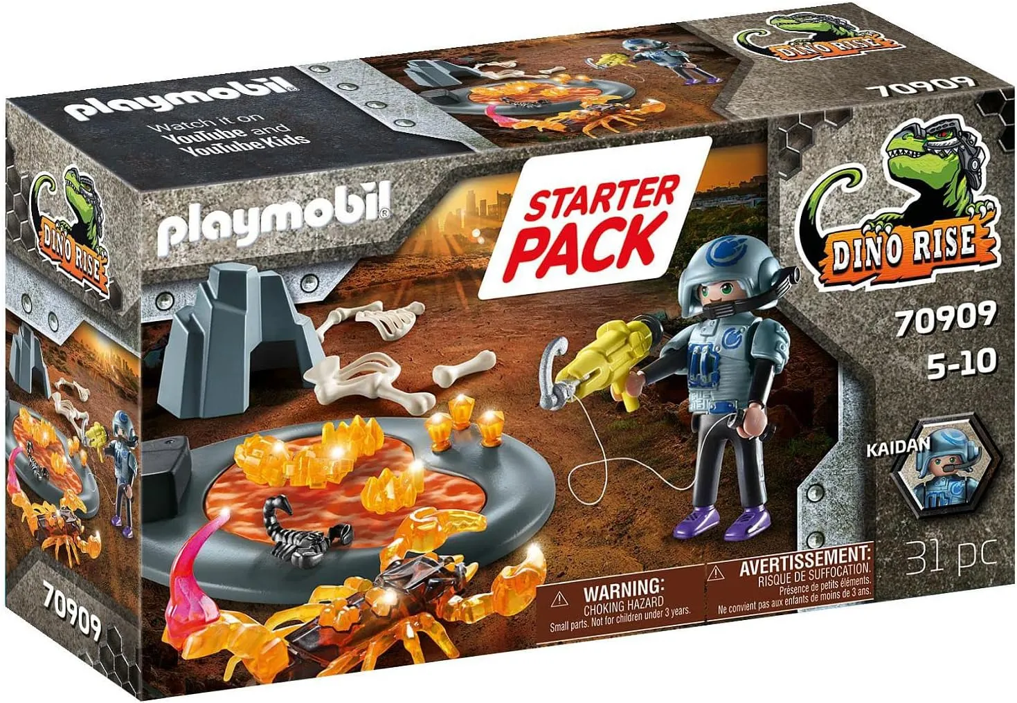 Playmobil Dino Rise - Kampf Gegen Den Feuerskorpion 70909