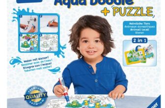 Ravensburger ministeps 4184 Aqua Doodle Puzzle Heimische Tiere Erstes Malen und Puzzlen fuer Kinde