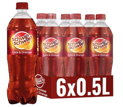 Schwip Schwap Das Original – Koffeinhaltiges Cola Erfrischungsgetraenk mit Orange in Flaschen aus 10