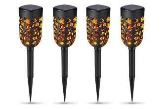 Solarleuchte fuer AussenNatseekgo 4 Stueck LED Solar Laterne fuer Draussen mit IP65 WasserdichtDecorati