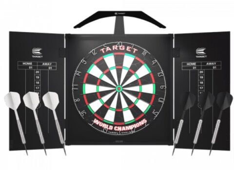 Target Arc Cabinet Set mit LED Beleuchtung Dartboards BlackWeek Sale McDart de Dartshop Darts online kaufen