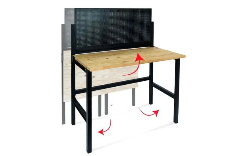 TrendLine Klappbare Werkbank (mit Massivholzplatte & Lochrückwand) für 99,00 € inkl. Versand statt 129,00 €