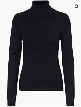 VERO MODA Damen VMGLORY LS Rollneck Blouse NOOS Bluse Schwarz S   Amazon.de  Fashion