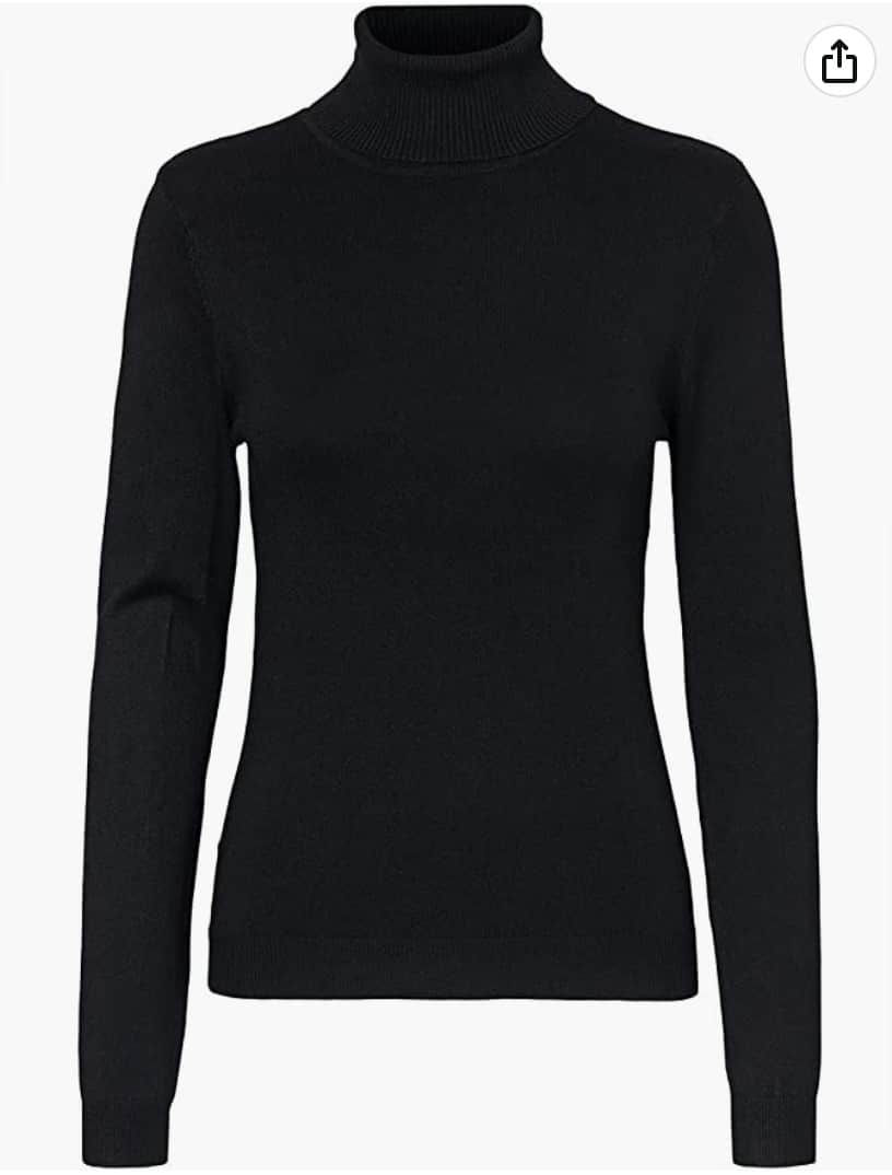 Vero Moda Damen Vmglory Ls Rollneck Blouse Noos Bluse Schwarz S Amazon.de Fashion