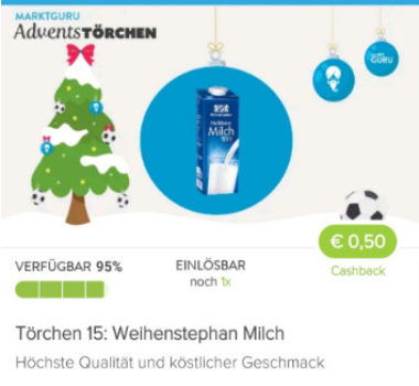 Weihenstephan Milch fuer E0 61 dank Aldi Sued Angebot und Marktguru 15 Tuerchen