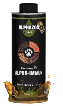 alphazoo Alpha Immun Premium Immunsystem Futteroel 500 ml fuer Hunde Katzen und Pferde verbessertes