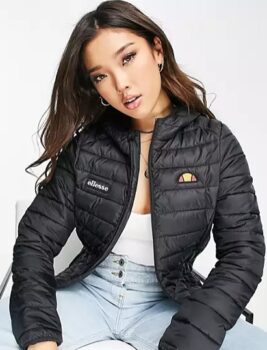 ellesse – Steppjacke in Schwarz ASOS