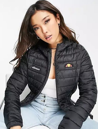 Ellesse – Steppjacke In Schwarz Asos