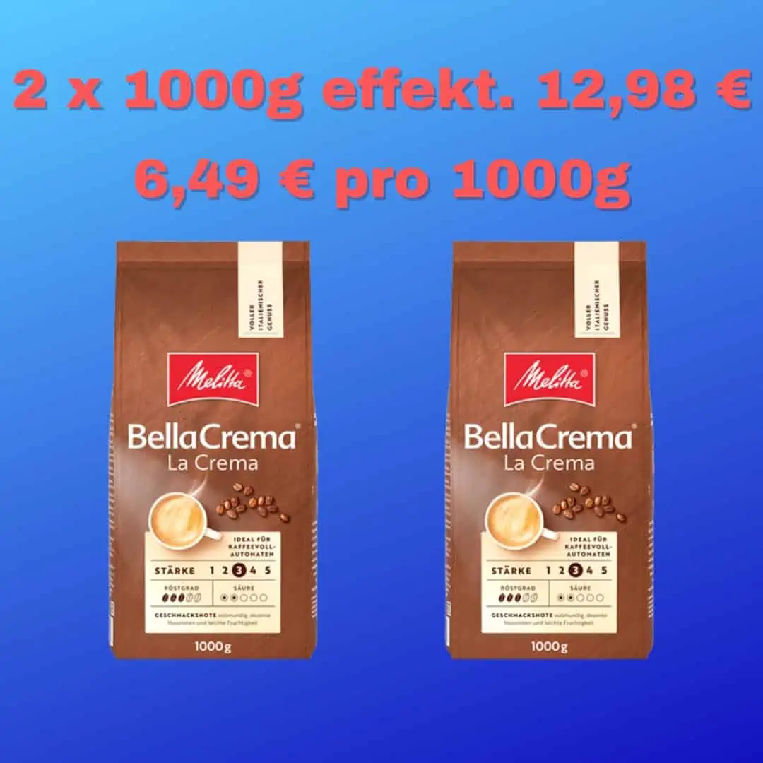 REWE: 2x Melitta Bella Crema kaufen und 5,00 € Gutschein bekommen