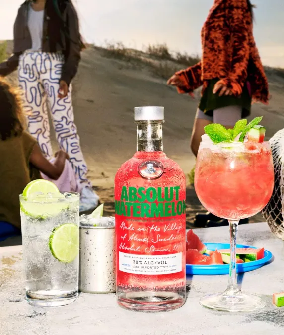 Absolut WATERMELON Flavored Vodka 1l 38%