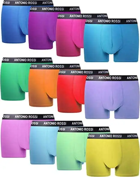 Antonio Rossi Herren Boxershorts 12er-Pack (Gr. S bis XXL) für 22,99 € inkl. Prime-Versand