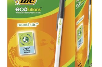 BIC Kugelschreiber ECOlutions Round Stic in Schwarz Strichstaerke mm er Pack Ideal