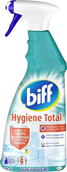 Biff Hygiene Total Badreiniger 750 ml ab 1,59 € inkl. Prime-Versand