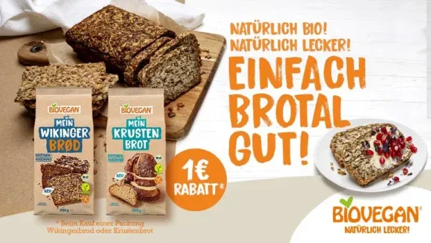 Biovegan Krustenbrot Wikingerbrod