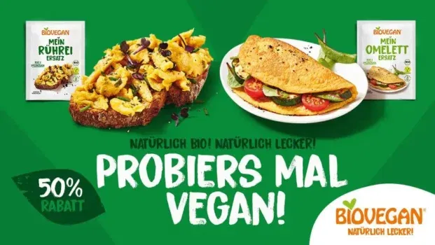 Biovegan Ruehrei und Omlette Ersatz