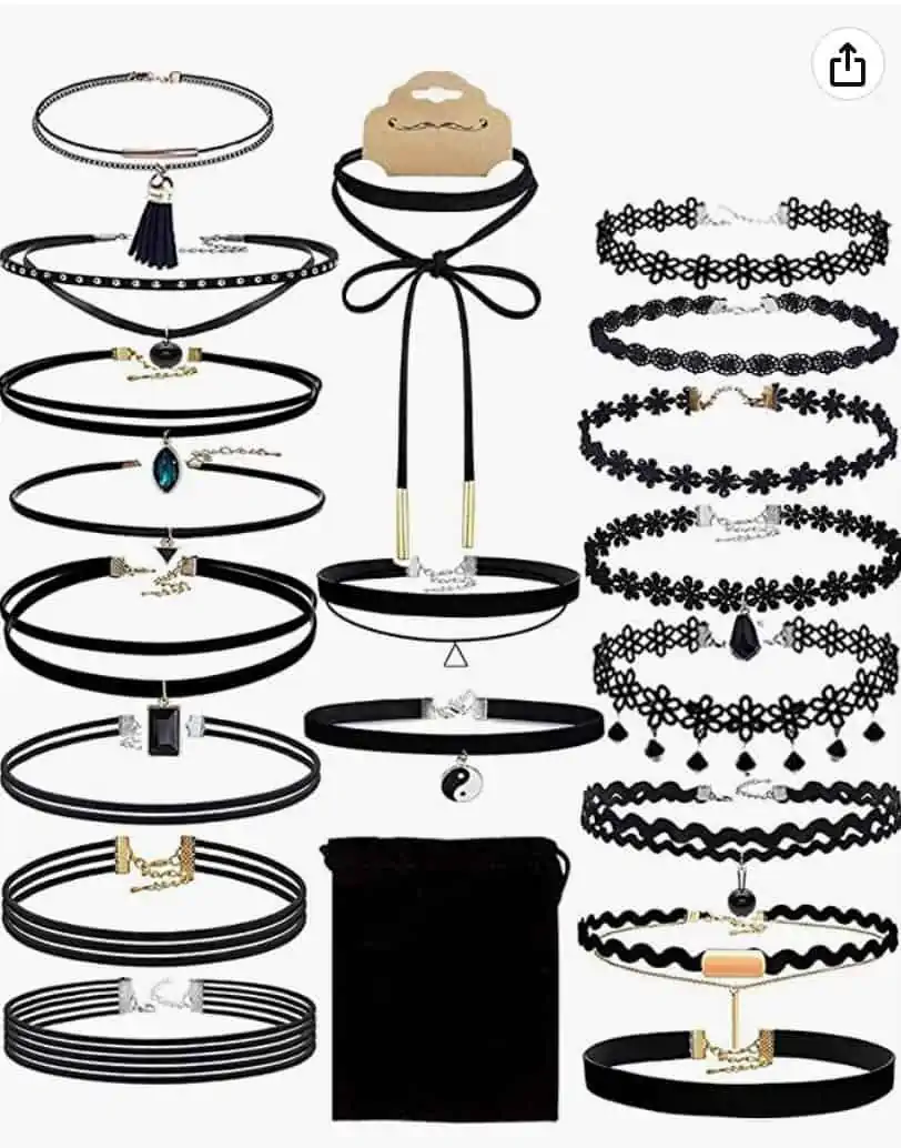 Defrsk 20 Stück Choker Halsketten Set für 9,99 € inkl. Prime-Versand (statt 13,99 €)