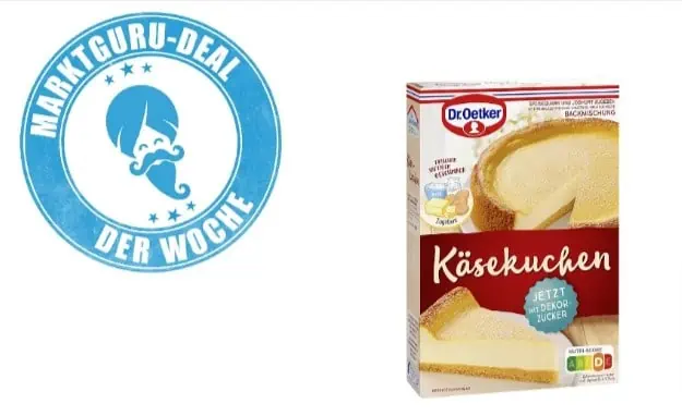 marktguru: Dr. Oetker Käsekuchen Mix 0,80 € Rabatt-Coupon