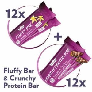 Fluffy Protein Riegel Crunchy Protein Bar 24 Riegel