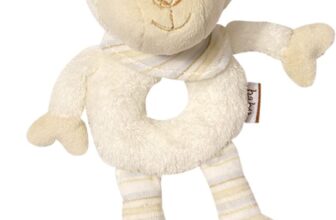 Fehn Ring Greifling Schaf Motorikspielzeug mit Rassel