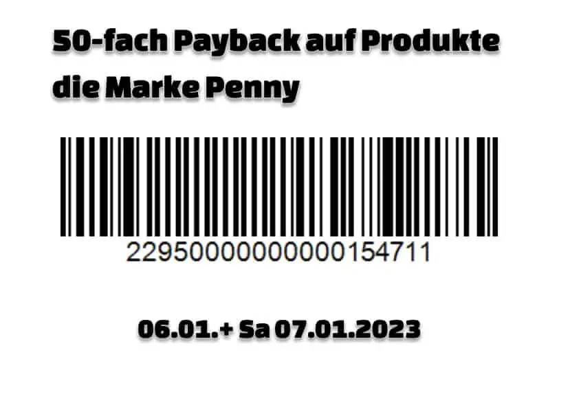 50-fach Payback auf Produkte die Marke Penny